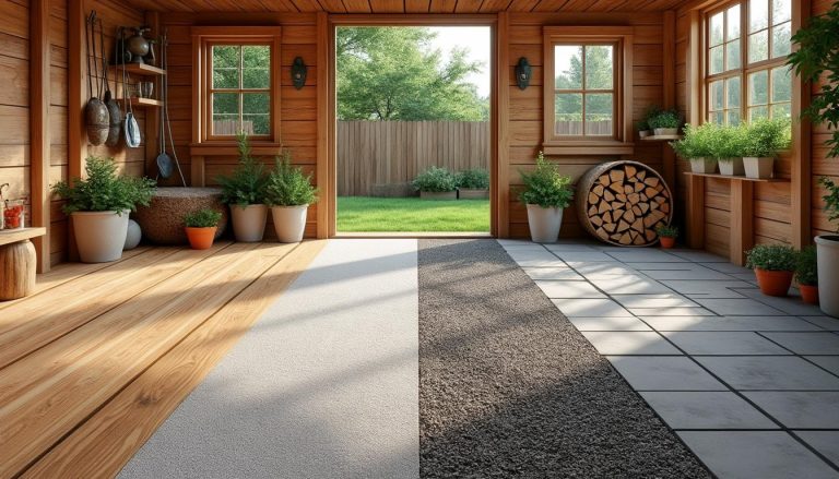 découvrez comment choisir le plancher idéal pour votre abri de jardin en fonction de vos besoins, du matériau et de la durabilité.